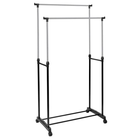 Wieszak stojący podwójny na kółkach WALERIA