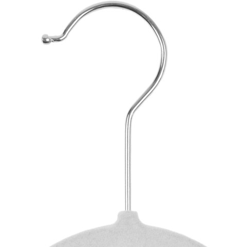 Wieszak welurowy Roxi komplet 10 sztuk szary