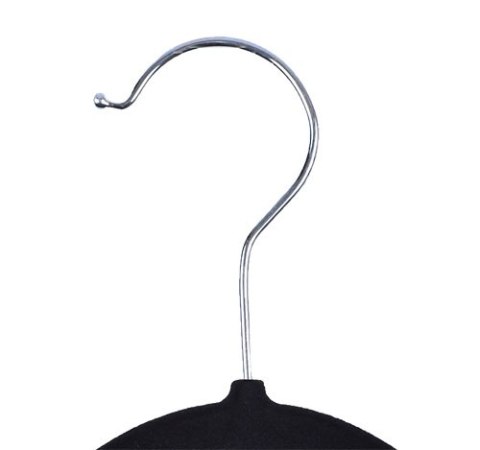 Wieszak welurowy Roxi komplet 20 sztuk czarny