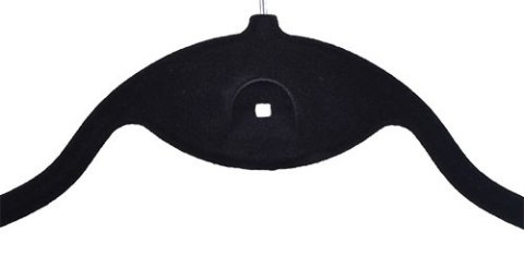 Wieszak welurowy Roxi komplet 20 sztuk czarny