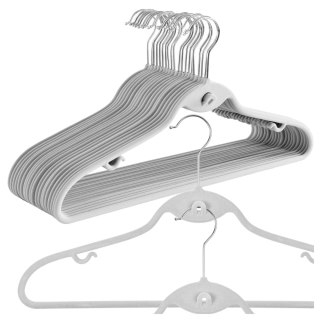 Wieszak welurowy Roxi komplet 20 sztuk szary