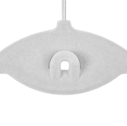 Wieszak welurowy Roxi komplet 50 sztuk szary