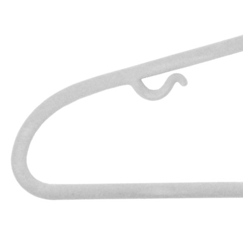 Wieszak welurowy Roxi komplet 50 sztuk szary