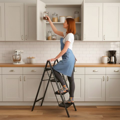 Drabinka 4-stopniowa metalowa EASYSTEP składana