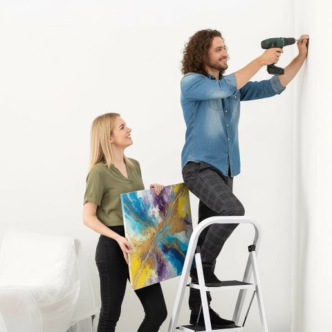 Drabinka domowa składana STIGE 3 stopnie