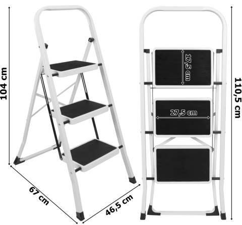 Drabinka domowa składana STIGE 3 stopnie