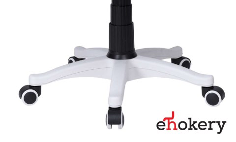 Fotel biurowy Bianco biało-różowy