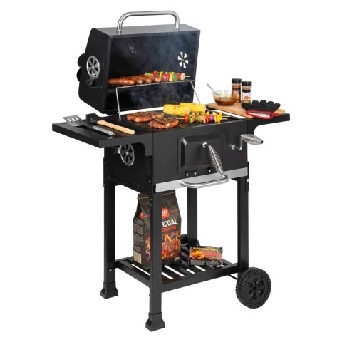 Grill węglowy ogrodowy z żeliwnym rusztem FERRO