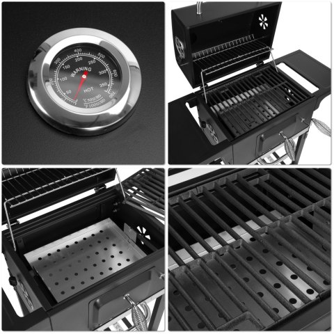 Grill węglowy ogrodowy z żeliwnym rusztem FERRO