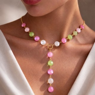 Krawatka z okrągłymi kryształkami (C25/JES/136AU)