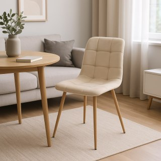 Krzesło welurowe MONTANA VELVET beżowe