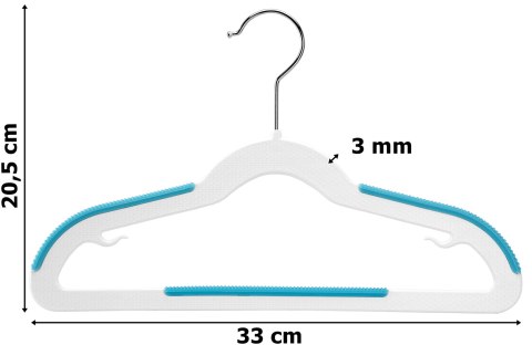 Wieszaki dziecięce KIDSI komplet 10 sztuk wielokolorowe