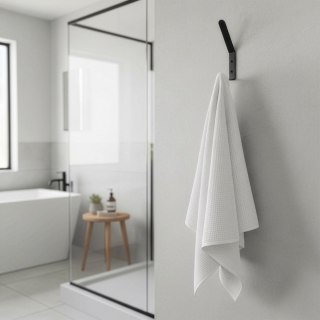 Zestaw czarnych wieszaków łazienkowych FLORO 5 sztuk