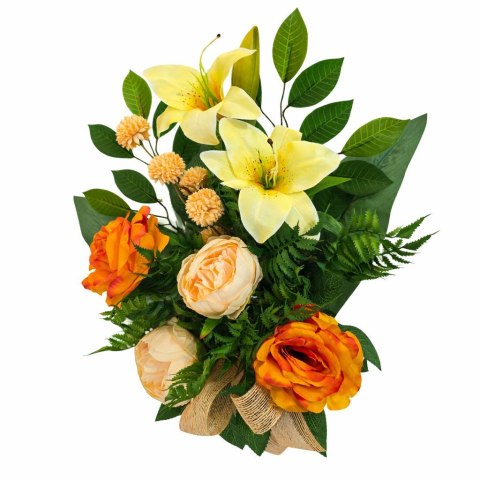 Bukiet wkład do wazonu flakon stroik na cmentarz sztuczne kwiaty