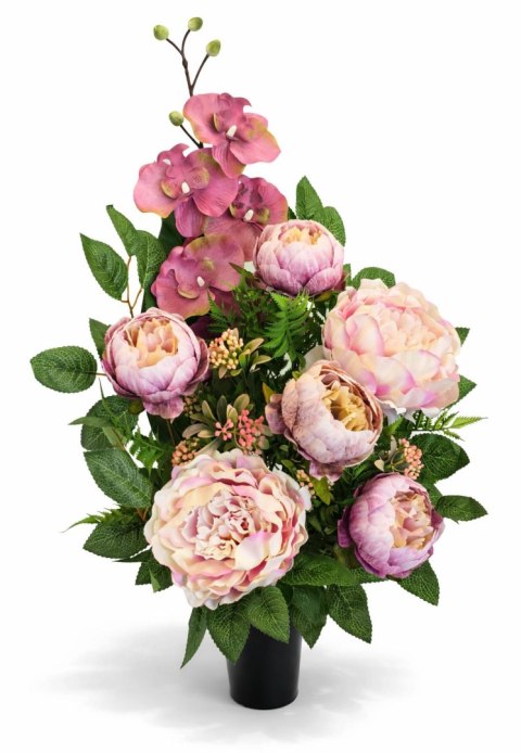 Bukiet wkład do wazonu flakon stroik na cmentarz sztuczne kwiaty