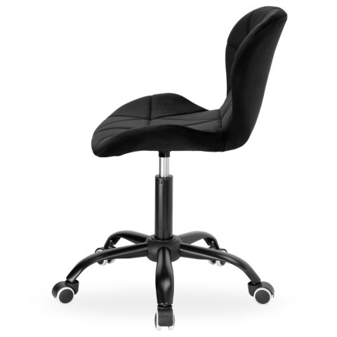 Fotel biurowy na kółkach Spiner Black czarny velvet