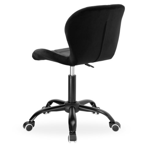 Fotel biurowy na kółkach Spiner Black czarny velvet