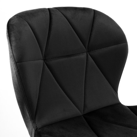 Fotel biurowy na kółkach Spiner Black czarny velvet