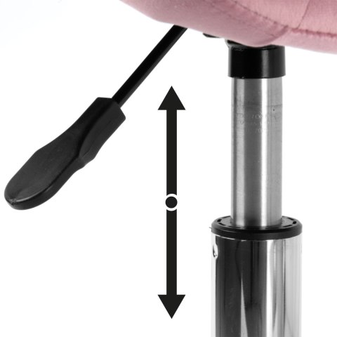 Fotel obrotowy Spiner chrom różowy