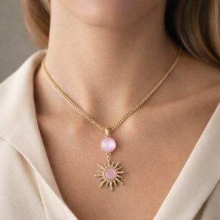 Naszyjnik z kryształkiem Primero i malowanym słoneczkiem (C25/JES/20AU)