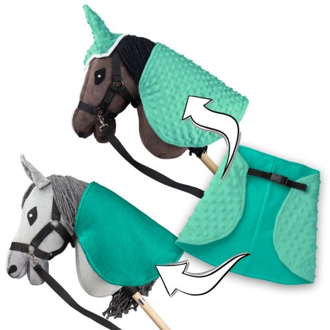 Derka i nauszniki Skippi dla Hobby Horse - miętowa - uniwersalny rozmiar Derka i nauszniki Skippi dla Hobby Horse - miętowa - uniwersalny rozmiar
