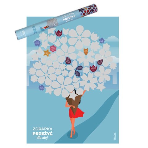 Zdrapka Przeżyć dla Niej plakat do zdrapywania