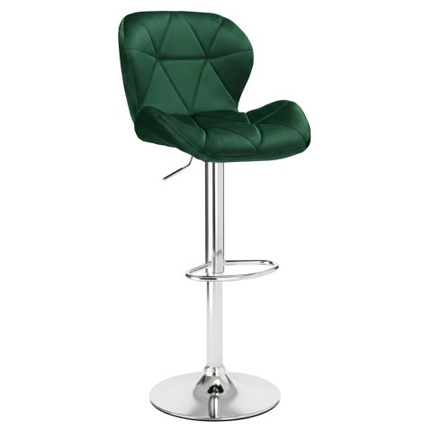 Hoker barowy GORDON chromowane ciemnozielone Velvet