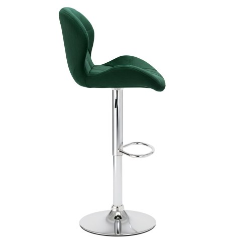 Hoker barowy GORDON chromowane ciemnozielone Velvet