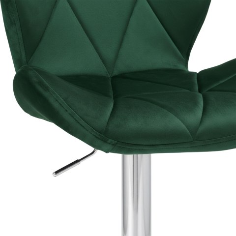 Hoker barowy GORDON chromowane ciemnozielone Velvet