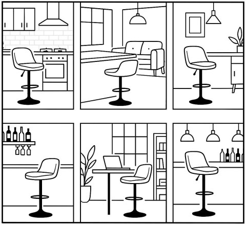 Hoker barowy Gordon czarny