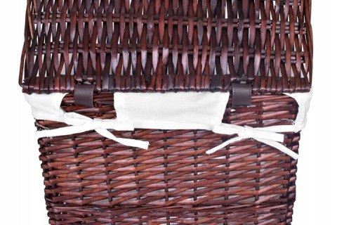 Kosz wiklinowy 72L 40x30x60 cm brązowy