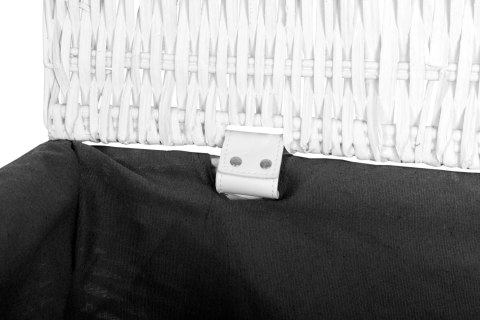 Kufer wiklinowy 65L 56x34x34 cm biało-szary