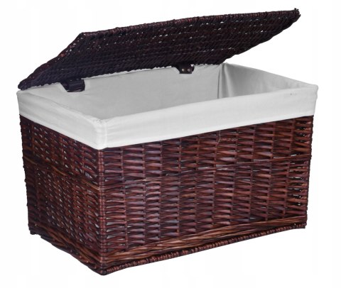 Kufer wiklinowy 65L 56x34x34 cm brązowy
