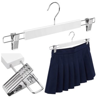 Wieszak drewniany na spódnice 1 sztuka biały