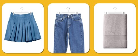 Wieszak drewniany na spódnice 1 sztuka biały