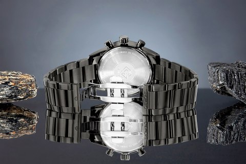 Zegarek Męski Giewont Chronograph Sapphire Czarny GW9140-B2