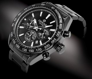 Zegarek Męski Giewont Chronograph Sapphire Czarny GW9580-B2
