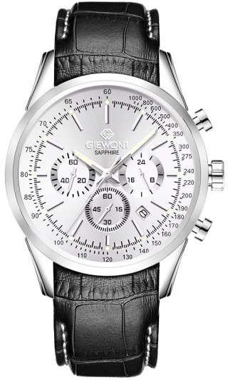 Zegarek Męski Giewont Chronograph Sapphire Srebrny GW7650-A1