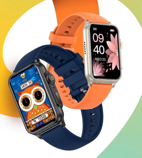 Smartwatch Damski RUBICON RNCF06 Tytan/Orange SMARUB221
