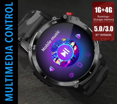 Smartwatch Męski RUBICON RNCF08 Black/Moro SMARUB232