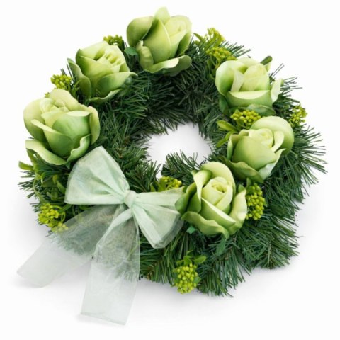 Wianek okrągły stroik wiązanka na cmentarz dekoracja pod znicz