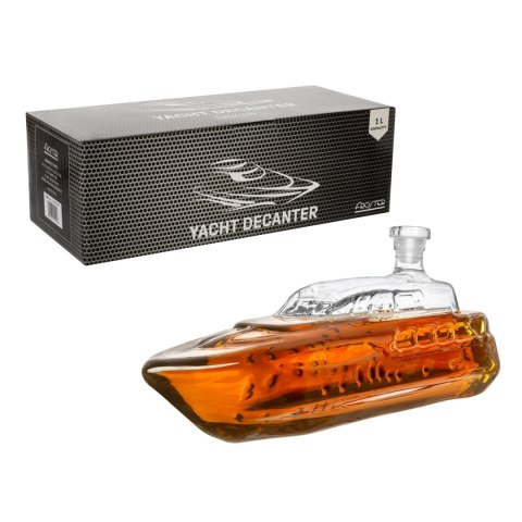 Karafka Jacht - szklana karafka do whisky 1L - prezent dla mężczyzny