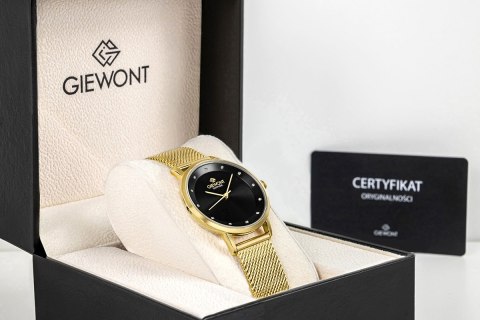 Zegarek Damski Giewont Sapphire Złoto Czarny GW4130-B3