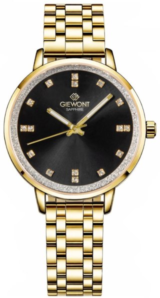 Zegarek Damski Giewont Sapphire Złoto Czarny GW7370-B4
