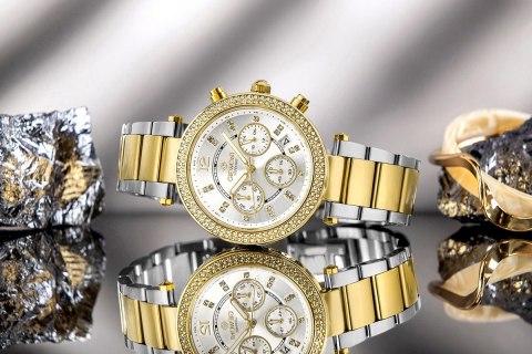 Zegarek Damski Giewont Sapphire Złoto Srebrny GW3380-B4