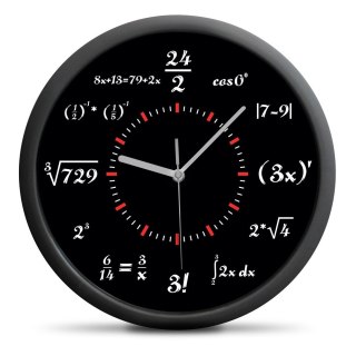 Zegar Matematyka ścienny na ścianę cichy mechanizm