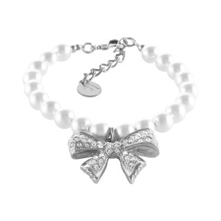 Bransoletka z pereł, z kokardką zdobioną kryształkami Aria Princess Collection (B25/NUT/09AG)