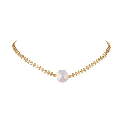 Choker z kryształem o średnicy 16 mm (C25/JES/176AU)