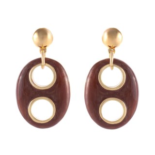 Kolczyki duże, owalne elementy z emalią (P25/LAT/135AU)