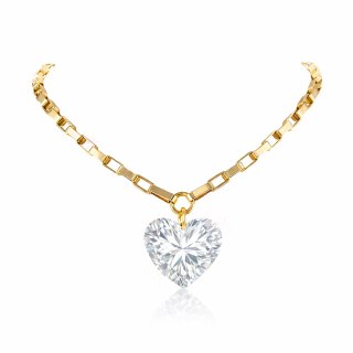 Naszyjnik z dużym, kryształowym sercem Primero (C25/JES/171AU)